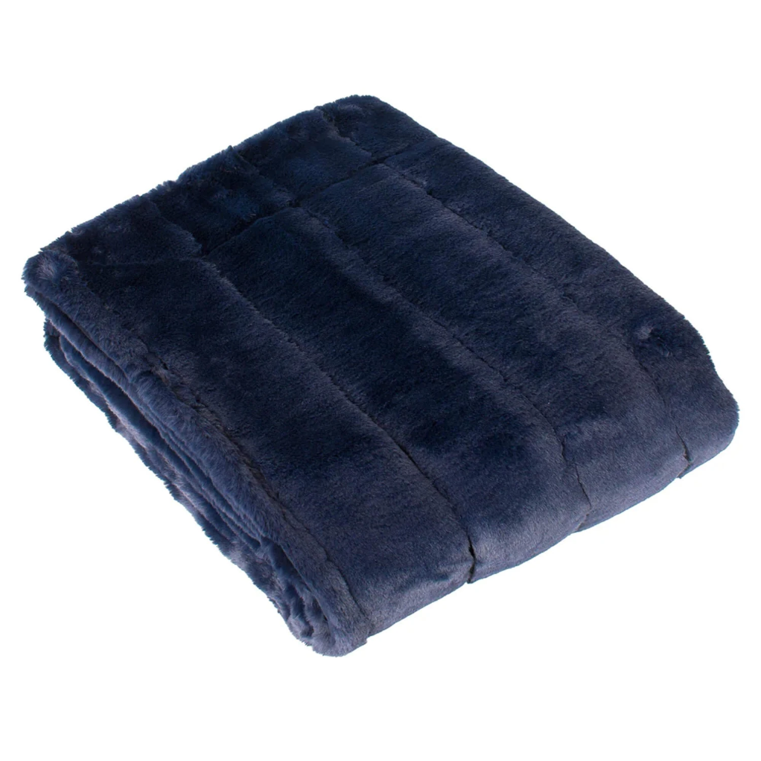 Riva Paoletti Empress Navy Faux Fur Throw - Image 2