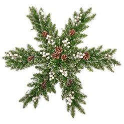 82cm Glittery Crestwood Snowflake Shaped Wreath
