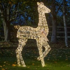 Golden Twist 4.5ft LED Christmas Doe