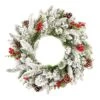 60cm Real Feel Snowberry Pine Wreath