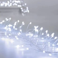 288 Multi Action White Ultrabrights Garland Silver Wire LED Christmas Lights
