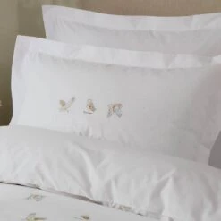 Sophie Allport Snowy Owls White Oxford Pillowcase Pair