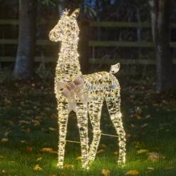 Golden Twist 3.5ft LED Christmas Fawn
