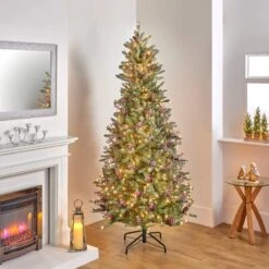 7ft Frosted Dunhill Fir Christmas Tree