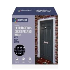 800 White Ultrabrights LED Christmas Garland Door Lights