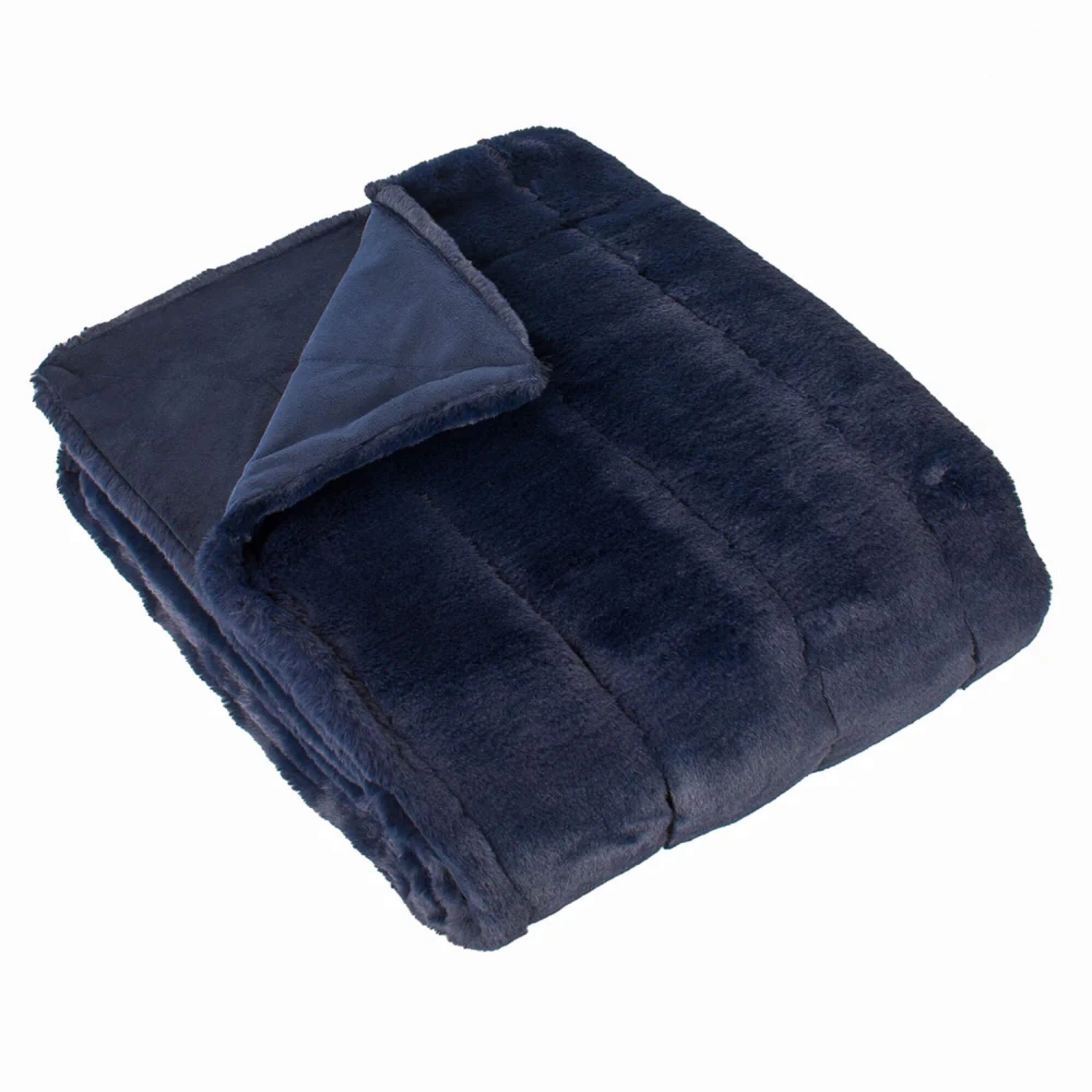 Riva Paoletti Empress Navy Faux Fur Throw - Image 3