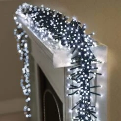 3000 Multi Action White Brights Cluster LED Christmas Lights