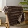 Kenwood Putty Brown Faux Fur Throw