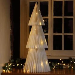Honeycomb 90cm Cream Christmas Tree