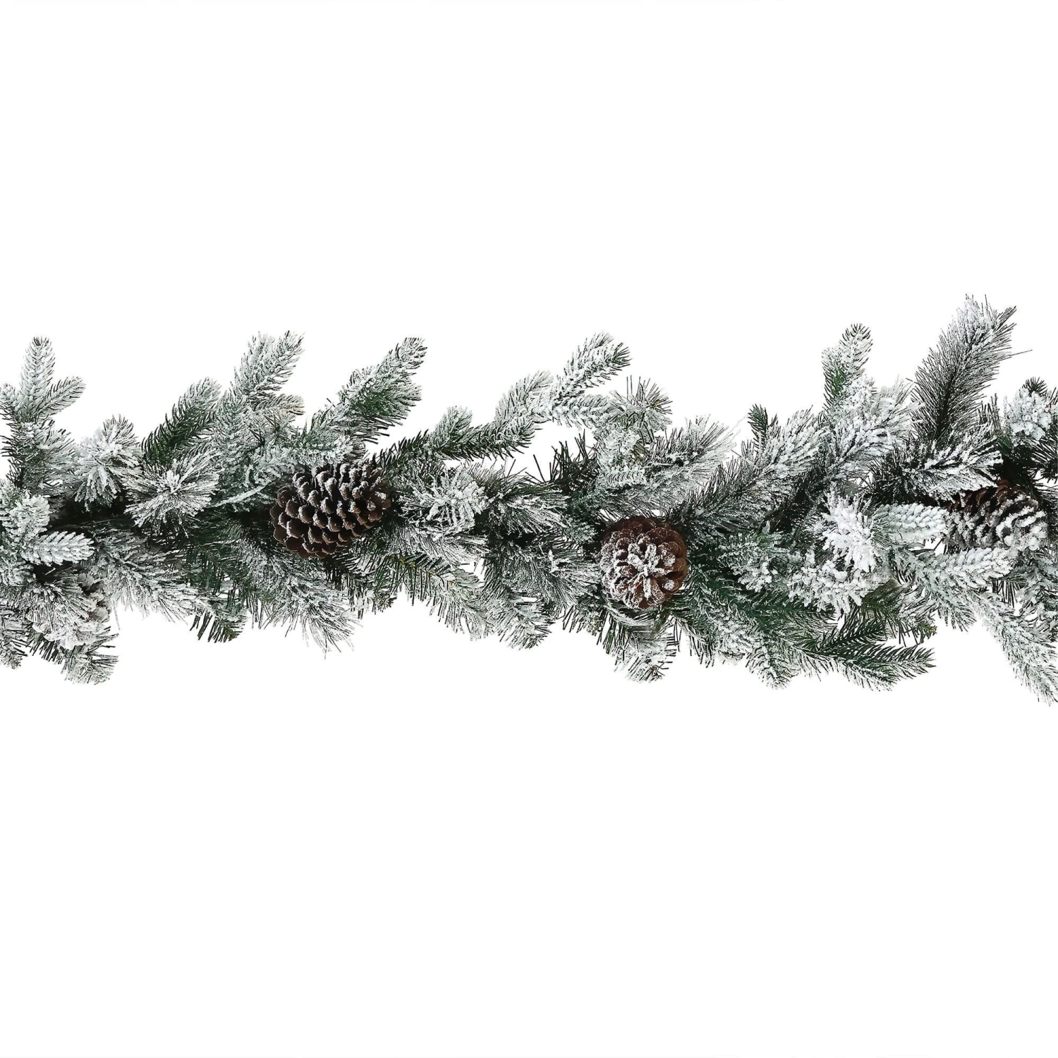 2.7m Pre-Lit Snowy Dorchester Garland - Image 2