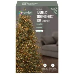 1000 Multi Action Vintage Gold Treebrights Green Cable LED Christmas Tree Lights