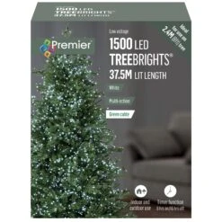 1500 Multi Action White Treebrights LED Christmas Tree Lights