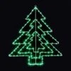 75cm Multi Action Green MicroBright 3 Layered Tree Light With 200 LEDs