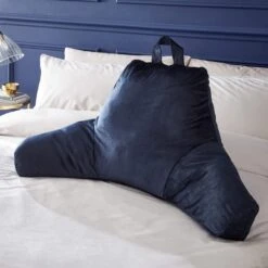 Catherine Lansfield Kingsley Matt Velvet Navy Cuddle Cushion