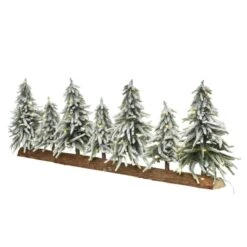 Table Snowy Trees Christmas Centrepiece Decoration