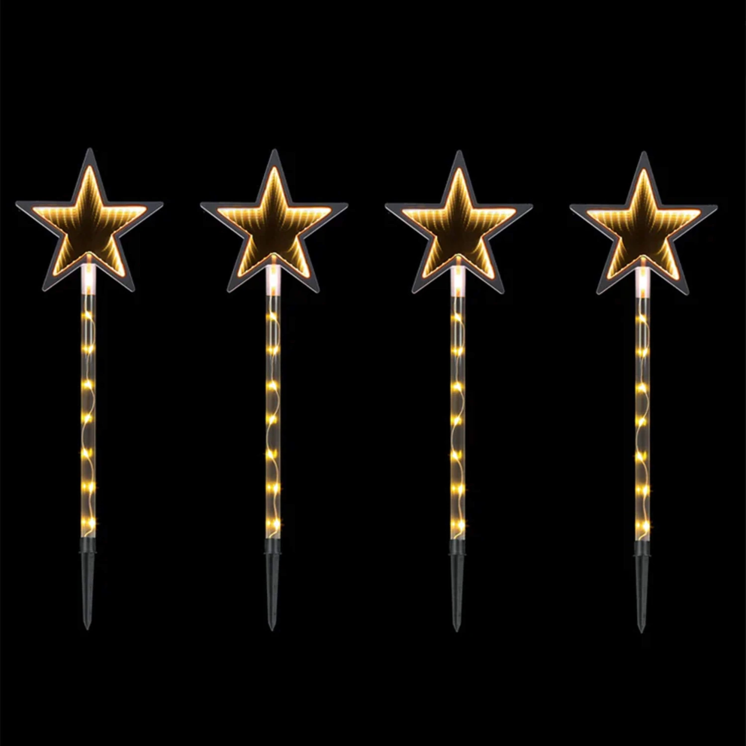 Set Of 4 Infinity Star Path Lights