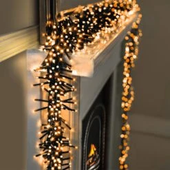 2000 Multi Action Vintage Gold Supabrights Cluster LED Christmas Lights