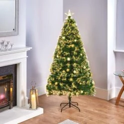 5ft Gold Starburst Fibre Optic Christmas Tree
