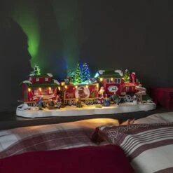 Small Train And Carriages LED Christmas Decoration