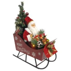 Musical Santa In Sleigh Decoration