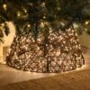 Brown Woven LED 70cm Tree Skirt