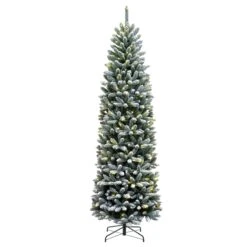 7ft Pre-Lit Snowy Kingswood Fir Christmas Tree