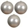 Set Of 3 Large 25cm Pearl Shatterprof Baubles