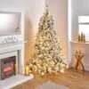 6.5ft Pre-Lit Snowy Bedford Pine Artificial Christmas Tree