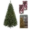 7ft Arizona Christmas Tree With 1000 Vintage Gold Lights And 74 Pink Baubles