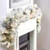 1.8m Pre-Lit Flocked Columbia Garland