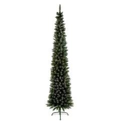 6.5ft Flocked Pencil Pine Artificial Christmas Tree