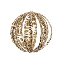 Golden Twist 40cm LED Christmas Globe