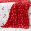 Catherine Lansfield Christmas Candy Cane Red Throw