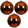 Set Of 3 Large 20cm Warm Cider Shatterproof Baubles
