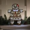 40cm Acrylic Mrs Gingerbread With LEDs Christmas Decoration