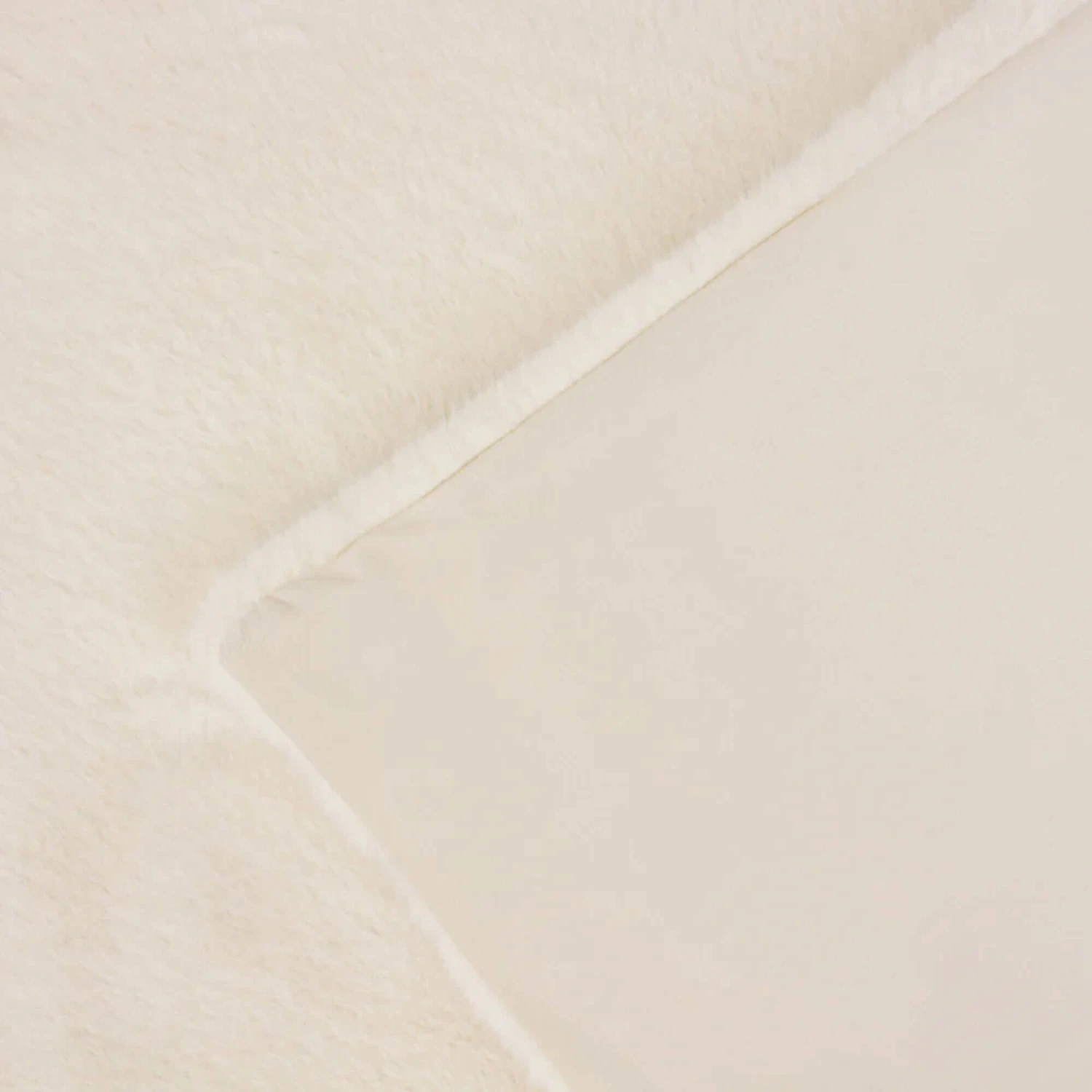 Stanza Ecru Faux Fur Throw - Image 4