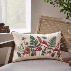 Catherine Lansfield Embroidery Woodland Cushion