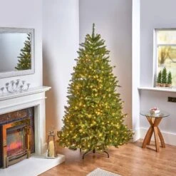 7ft Pre-Lit Dunhill Fir Christmas Tree