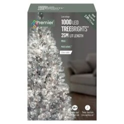 1000 Multi Action White Treebrights Clear Cable LED Christmas Tree Lights