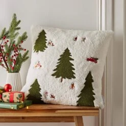 Catherine Lansfield Cosy Boucle Christmas Tree Cushion