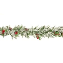 2.7m Real Feel Snowberry Pine Garland