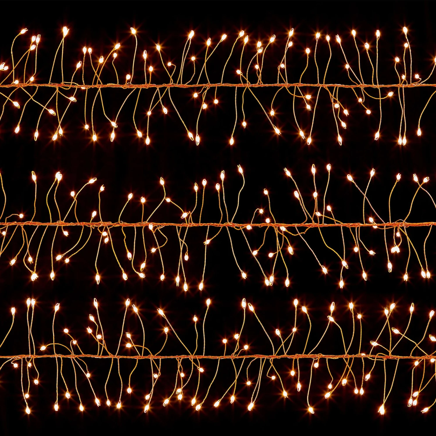 288 Multi Action Warm White Ultrabrights Garland Rose Gold Wire LED Christmas Lights - Image 3